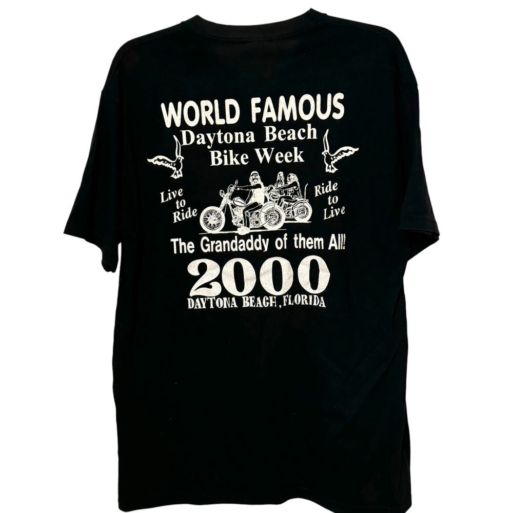 Vintage 2000 Daytona Beach Bike Week Made in the USA XL T-Shirt